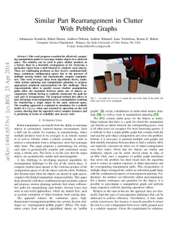 Similar Part Rearrangement With Pebble Graphs