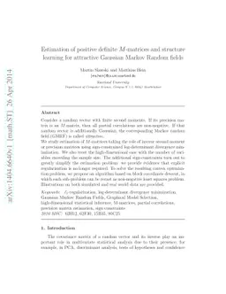 Estimation of positive definite M-matrices and structure learning for
  attractive Gaussian Markov Random fields