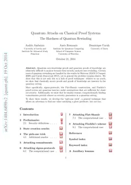 Quantum Attacks on Classical Proof Systems - The Hardness of Quantum
  Rewinding