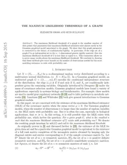 The Maximum Likelihood Threshold of a Graph