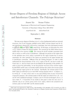 Secure Degrees of Freedom Regions of Multiple Access and Interference
  Channels: The Polytope Structure