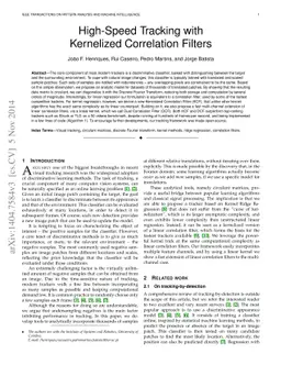 High-Speed Tracking with Kernelized Correlation Filters