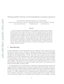 Testing equality between several populations covariance operators