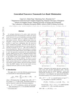 Generalized Nonconvex Nonsmooth Low-Rank Minimization