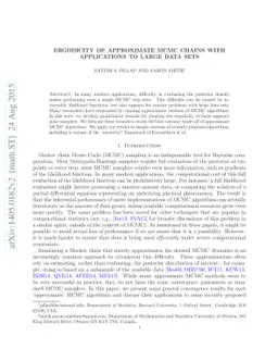 Ergodicity of Approximate MCMC Chains with Applications to Large Data
  Sets