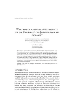 What kind of noise guarantees security for the
  Kirchhoff-Loop-Johnson-Noise key exchange?