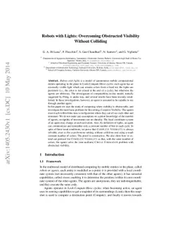 Robots with Lights: Overcoming Obstructed Visibility Without Colliding