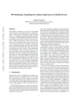 PIN Skimming: Exploiting the Ambient-Light Sensor in Mobile Devices