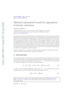 Optimal exponential bounds for aggregation of density estimators