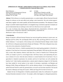 Approximate theory-aided robust efficient factorial fractions under
  baseline parametrization
