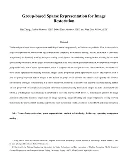 Group-based Sparse Representation for Image Restoration