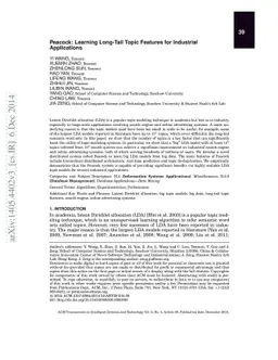 Peacock: Learning Long-Tail Topic Features for Industrial Applications