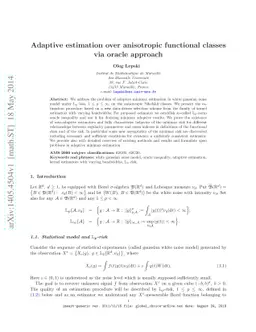 Adaptive estimation over anisotropic functional classes via oracle
  approach