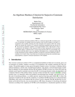 An Algebraic Hardness Criterion for Surjective Constraint Satisfaction