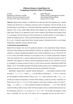 Efficient Designs in Small Blocks for Comparing Consecutive Pairs of
  Treatments