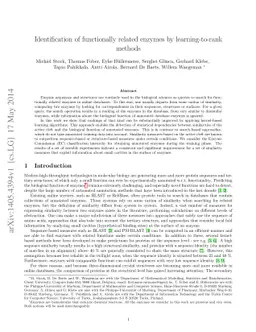 Identification of functionally related enzymes by learning-to-rank
  methods