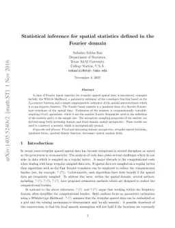Statistical inference for spatial statistics defined in the Fourier
  domain