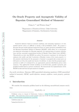 On Oracle Property and Asymptotic Validity of Bayesian Generalized
  Method of Moments