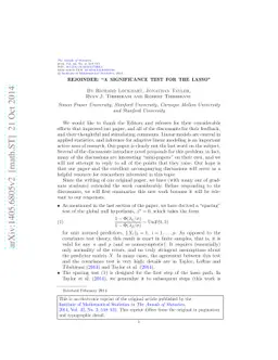 Rejoinder: "A significance test for the lasso"