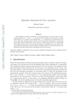Quantile estimation for Lévy measures