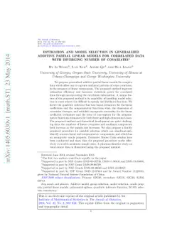 Estimation and model selection in generalized additive partial linear
  models for correlated data with diverging number of covariates