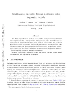 Small-sample one-sided testing in extreme value regression models