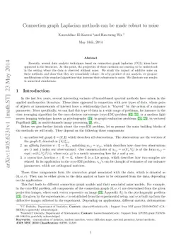 Connection graph Laplacian methods can be made robust to noise
