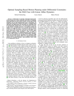Optimal Sampling-Based Motion Planning under Differential Constraints:
  the Drift Case with Linear Affine Dynamics