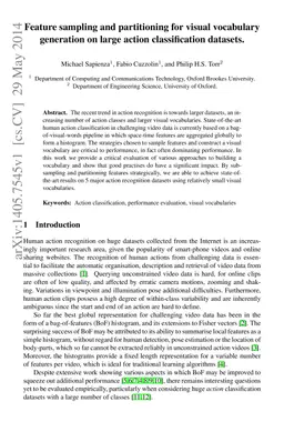 Feature sampling and partitioning for visual vocabulary generation on
  large action classification datasets