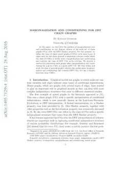 Marginalization and Conditioning for LWF Chain Graphs