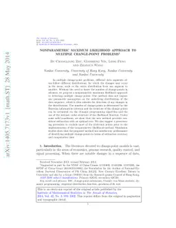 Nonparametric maximum likelihood approach to multiple change-point
  problems