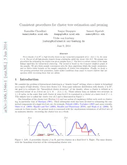 Consistent procedures for cluster tree estimation and pruning