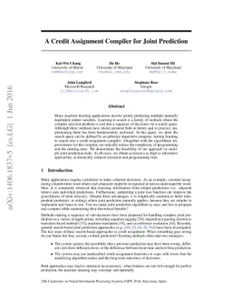 A Credit Assignment Compiler for Joint Prediction