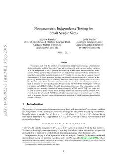 Nonparametric Independence Testing for Small Sample Sizes