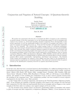 Conjunction and Negation of Natural Concepts: A Quantum-theoretic
  Modeling