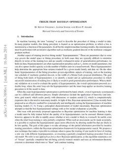 Freeze-Thaw Bayesian Optimization