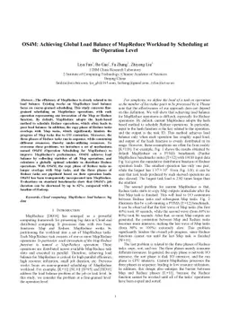 OS4M: Achieving Global Load Balance of MapReduce Workload by Scheduling
  at the Operation Level