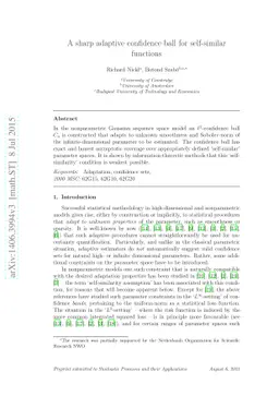 A sharp adaptive confidence ball for self-similar functions