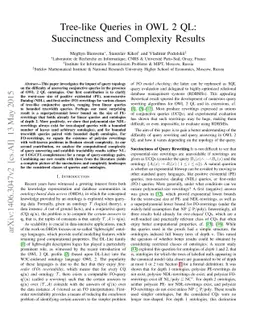 Tree-like Queries in OWL 2 QL: Succinctness and Complexity Results