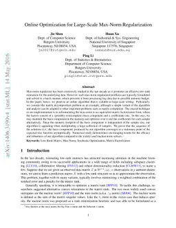 Online Optimization for Large-Scale Max-Norm Regularization