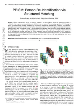 PRISM: Person Re-Identification via Structured Matching