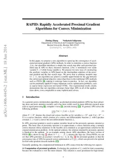RAPID: Rapidly Accelerated Proximal Gradient Algorithms for Convex
  Minimization