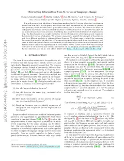 Extracting information from S-curves of language change