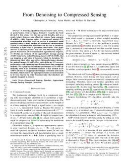 From Denoising to Compressed Sensing