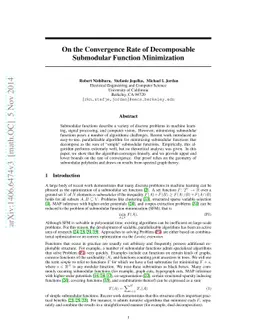 On the Convergence Rate of Decomposable Submodular Function Minimization