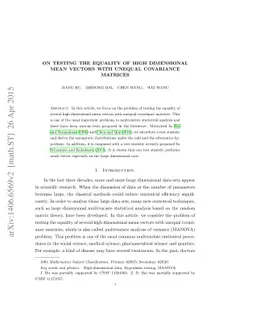On testing the equality of high dimensional mean vectors with unequal
  covariance matrices