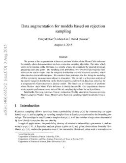 Data augmentation for models based on rejection sampling