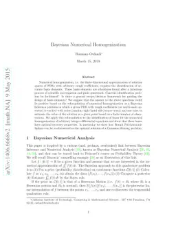 Bayesian Numerical Homogenization