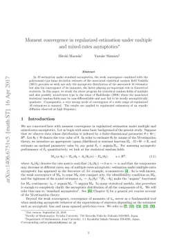 Moment convergence in regularized estimation under multiple and
  mixed-rates asymptotics