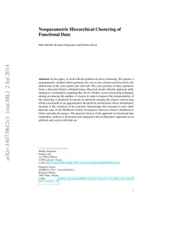 Nonparametric Hierarchical Clustering of Functional Data
